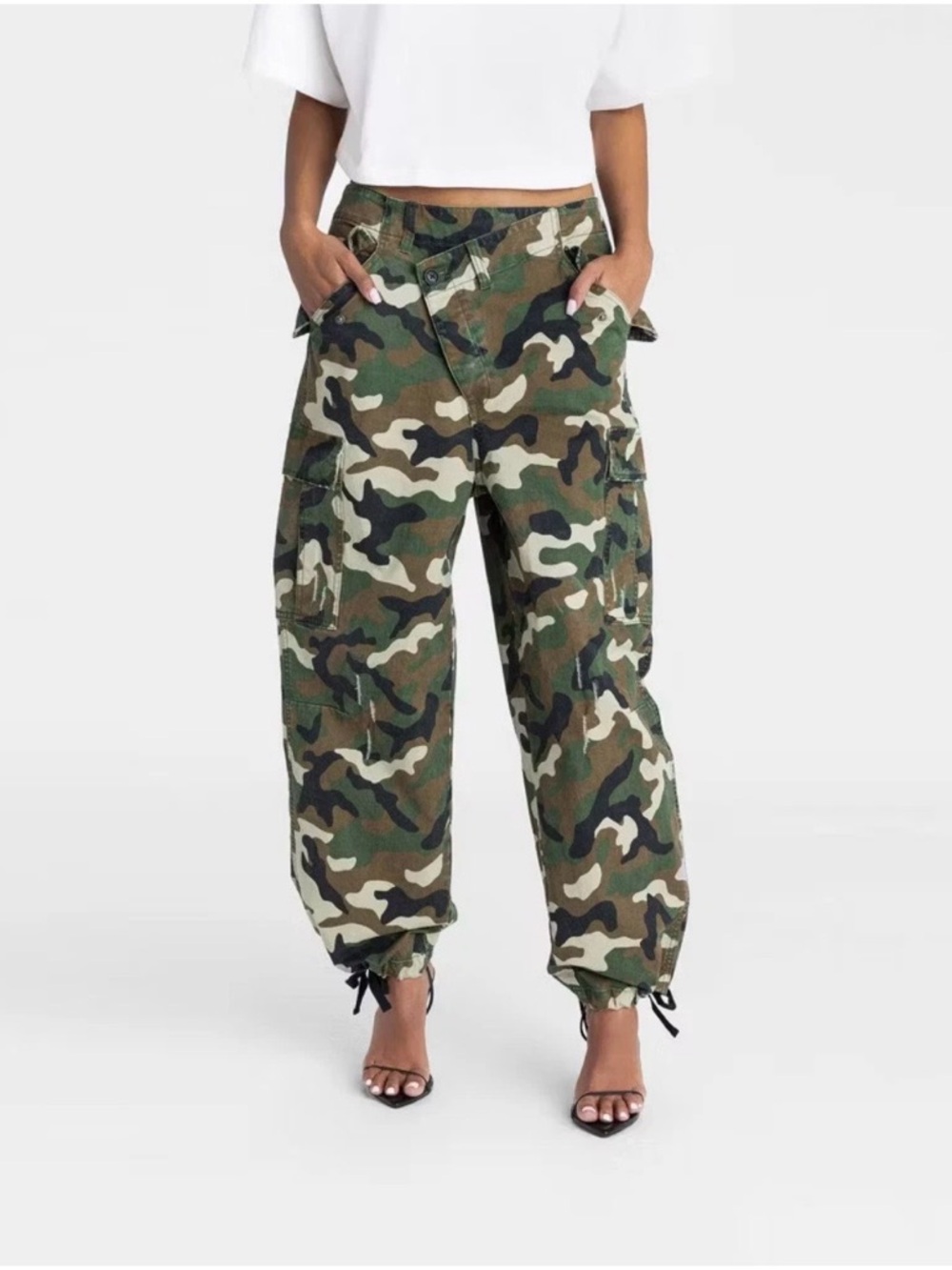 Camouflage Cargo Joggers - Green Camo